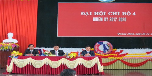 Đại hội Chi bộ 4, Đảng bộ xóc đĩa đổi thưởng uy tín
 - Nông nghiệp Quảng Bình, nhiệm kỳ 2017 - 2020